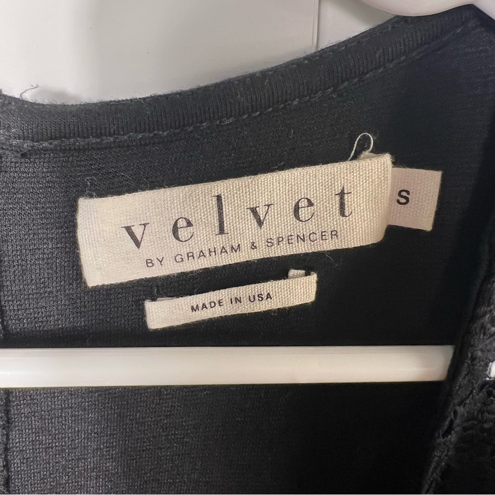 VELVET women’s Black‎ Lace mini Dress size S night party night - Picture 7 of 8